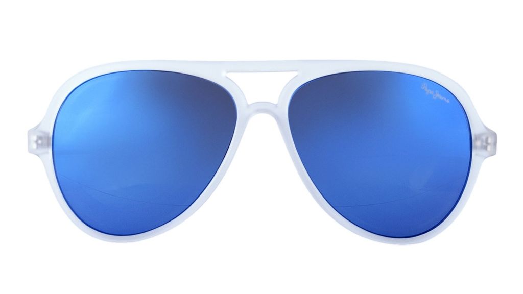 Очки крупный авиатор Pepe Jeans Renata 7141 c2 Matt crystal clear/Blue