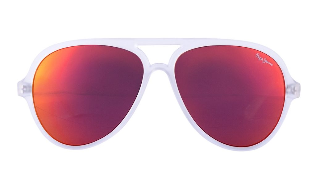 Очки крупный авиатор Pepe Jeans Renata 7141 c5 Matt crystal clear/Orange