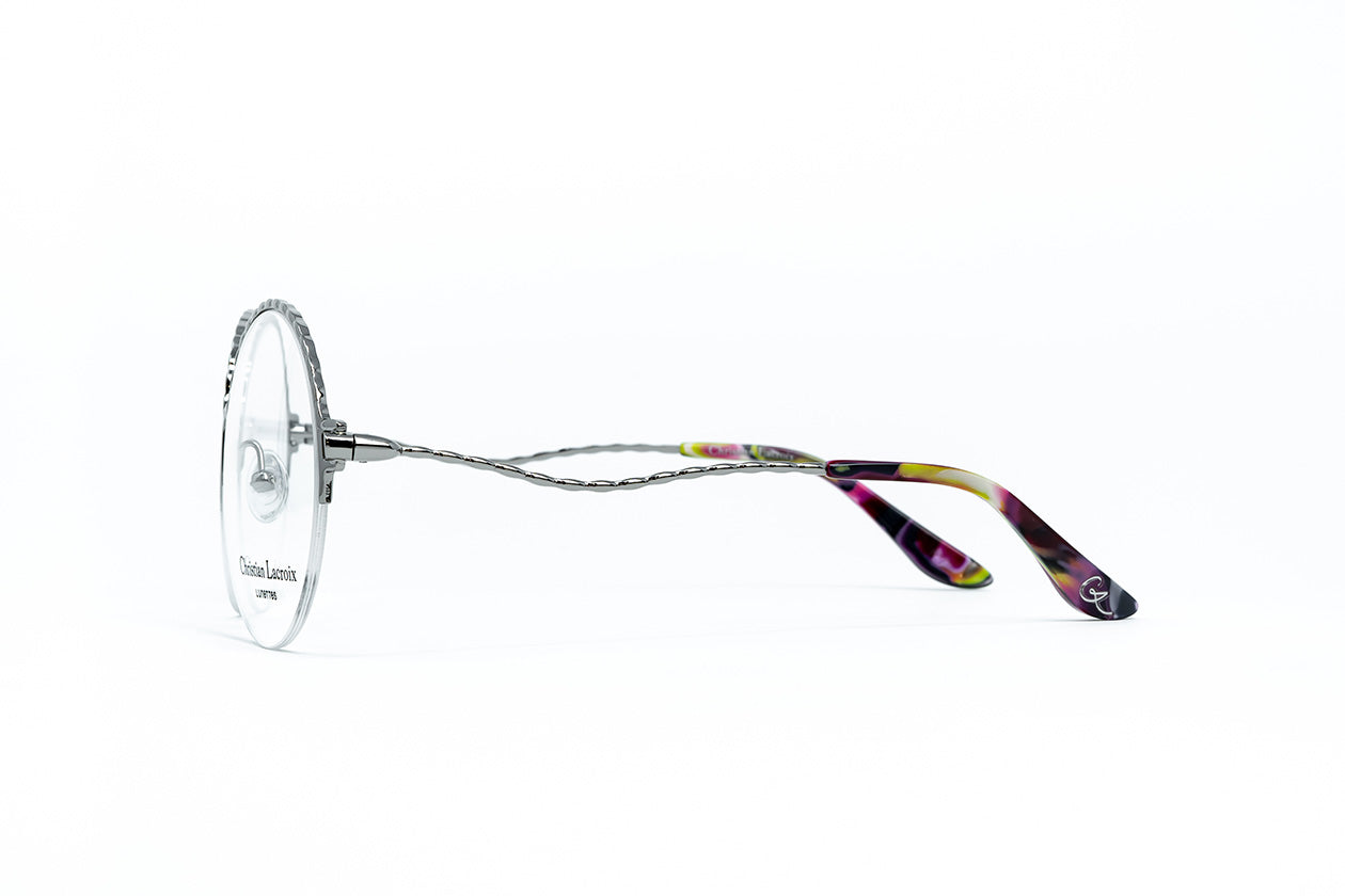 Крупные круглые очки Christian Lacroix 3009 901 Silver - изображение 3