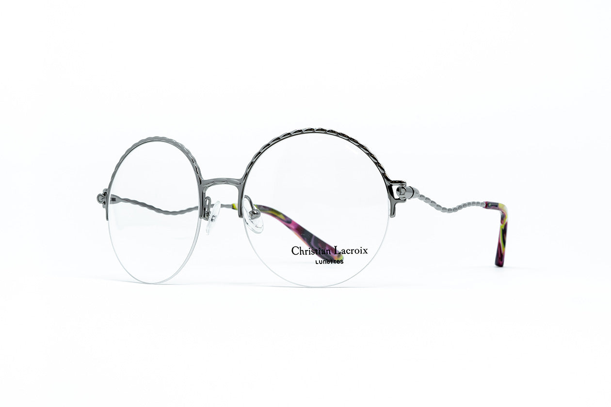 Крупные круглые очки Christian Lacroix 3009 901 Silver - изображение 2