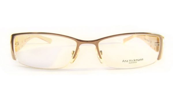 Модная полуободковая оправа для очков Ana Hickmann AH 1053 N 08C Gold/Marble - изображение 2