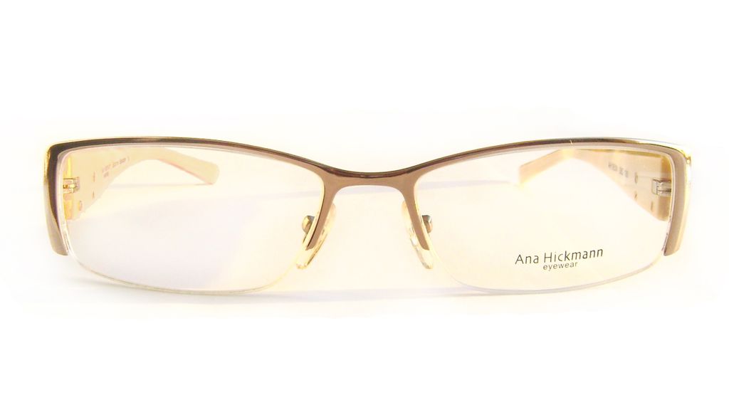 Модная полуободковая оправа для очков Ana Hickmann AH 1053 N 08C Gold/Marble