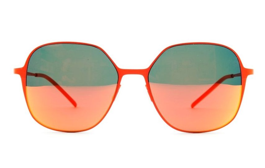 Ультратонкие крупные квадратные очки Italia Independent 0202 055 Orange led