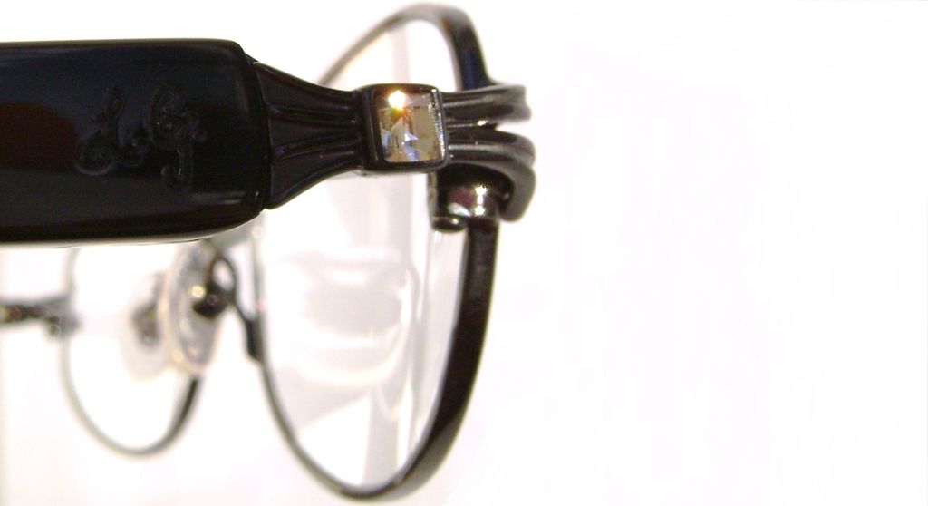 Классические овальные очки Lulu Guinness L711 Black Swarovski
