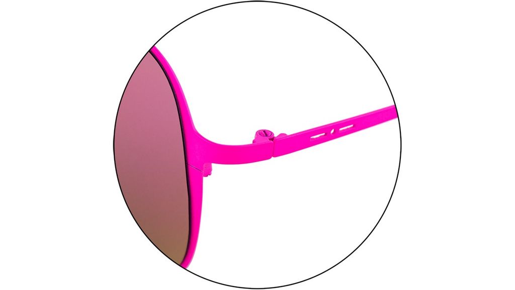 Ультратонкие крупные квадратные очки Italia Independent 0202 018 Fuxia led