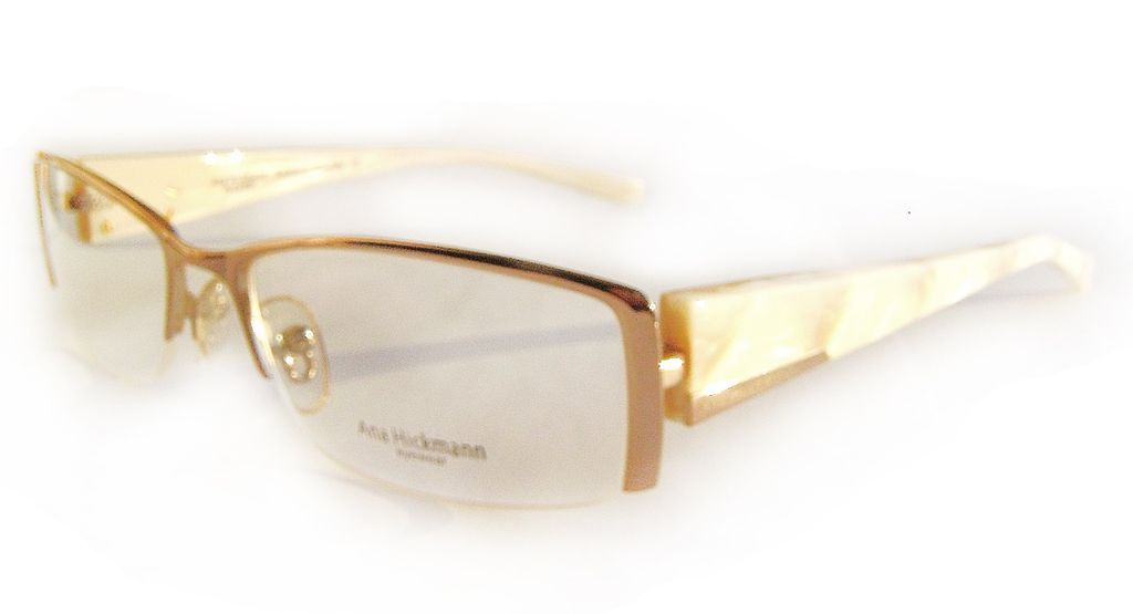 Модная полуободковая оправа для очков Ana Hickmann AH 1053 N 08C Gold/Marble