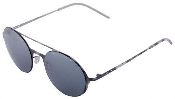 Ультратонкие круглые очки с двойным мостом Italia Independent 0207 096 Havana Grey - изображение 3