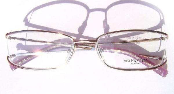 Элегантная оправа для очков Ana Hickmann AH1089 14B Silver/Violet - изображение 4