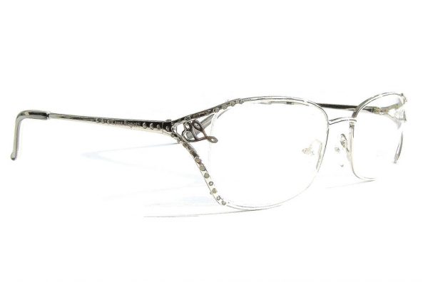 Модные очки Laura Biagiotti LB 81062 054 Silver с кристаллами Swarovski - изображение 3