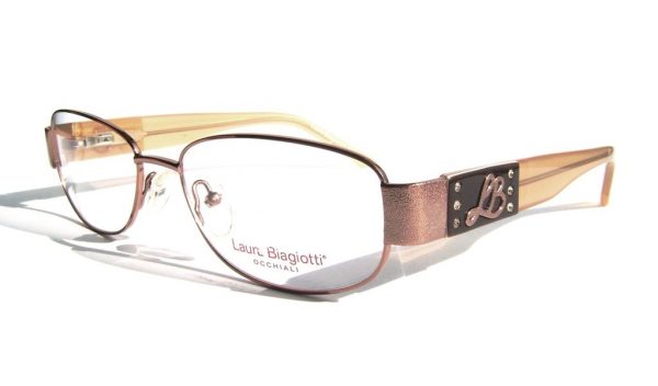 Модные овальные очки Laura Biagiotti LB 81101 C63 Brown с кристаллами Swarovski - изображение 1