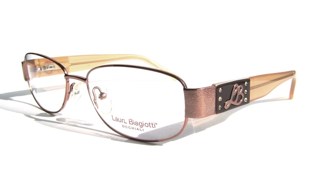 Модные овальные очки Laura Biagiotti LB 81101 C63 Brown с кристаллами Swarovski
