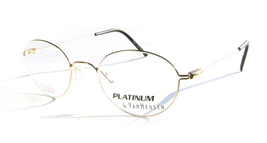 Круглые титановые очки Van Heusen Platinum VH P2016 Gold