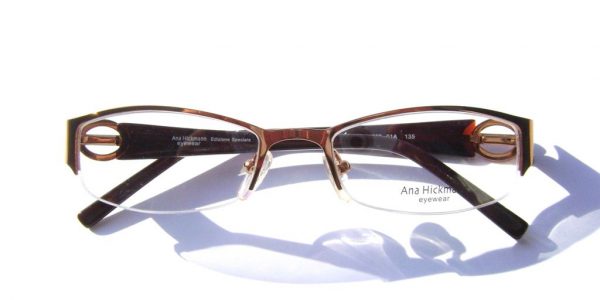 Модная оправа для очков Ana Hickmann AH1099 01A Brown с кристаллами Swarovski - изображение 7