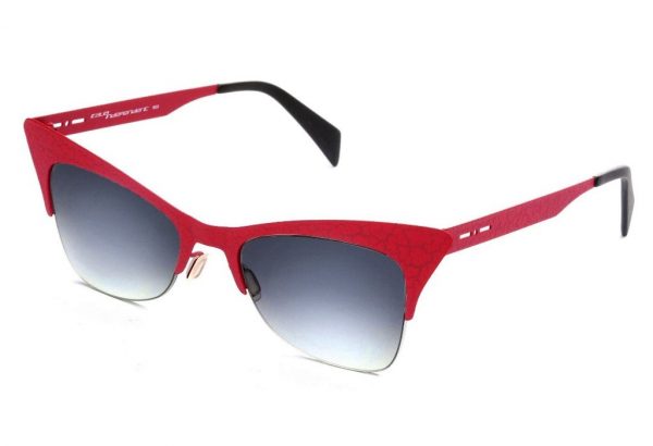 Очки кошачий глаз из прорезиненного металла Italia Independent 0504 crk 051 Red skin - изображение 2