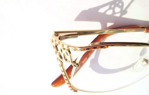 Модные очки Laura Biagiotti LB 81062 003 Gold с кристаллами Swarovski - изображение 6