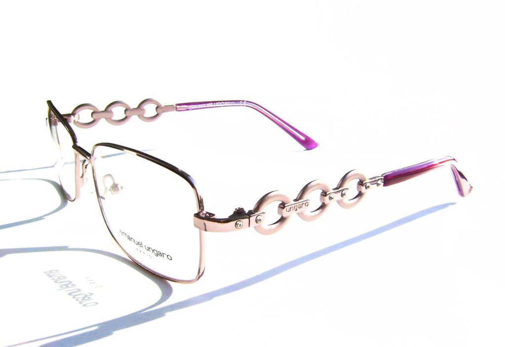 Модные очки Emanuel Ungaro EU 70312 C77 Pink с кристаллами Swarovski