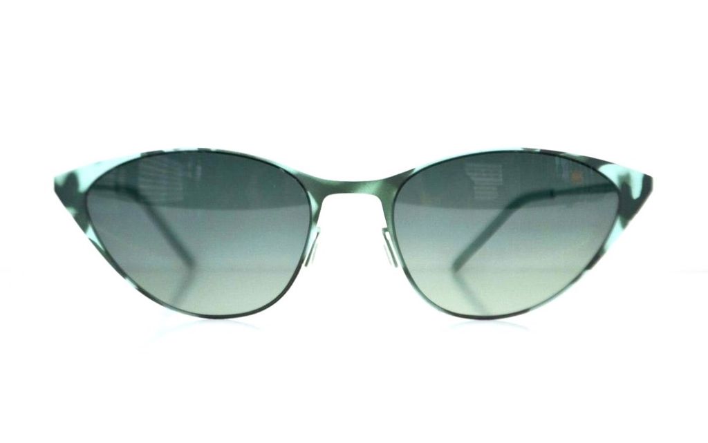 Ультратонкие очки кошачий глаз Italia Independent 0203 038 Havana Aqua Green
