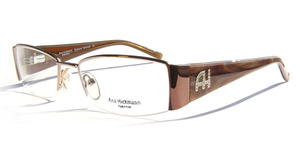 Модная оправа для очков Ana Hickmann AH1088 04A Dark brown с кристаллами Swarovski