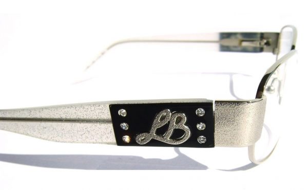 Модные овальные очки Laura Biagiotti LB 81101 054 Silver с кристаллами Swarovski - изображение 3