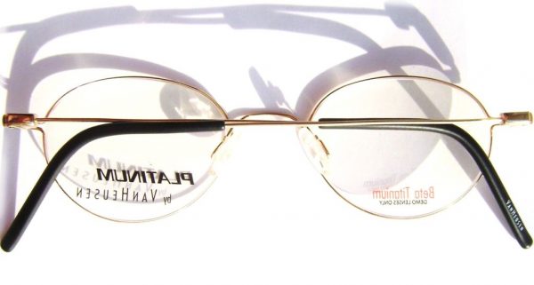 Круглые титановые очки Van Heusen Platinum VH P2016 Gold - изображение 6