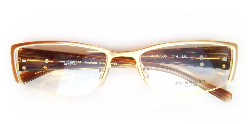 Модная полуободковая оправа для очков Ana Hickmann AH 1053 N 04A Gold/Brown