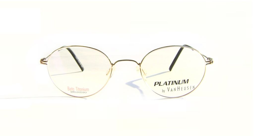 Круглые титановые очки Van Heusen Platinum VH P2016 Gold