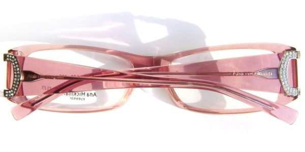 Модная оправа для очков Ana Hickmann AH6089 A08 розовая с кристаллами Swarovski - изображение 6