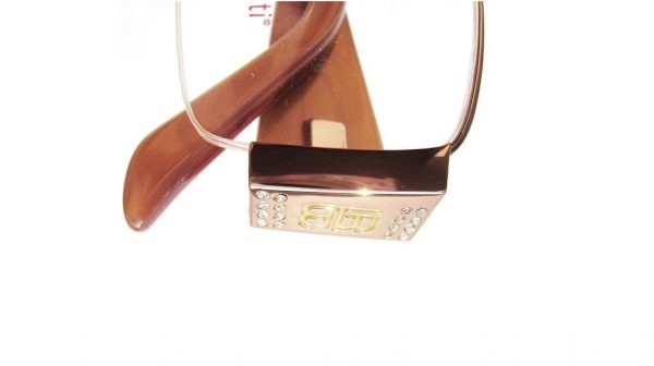 Модные овальные очки Laura Biagiotti LB 81122 D28 Brown с кристаллами Swarovski - изображение 7