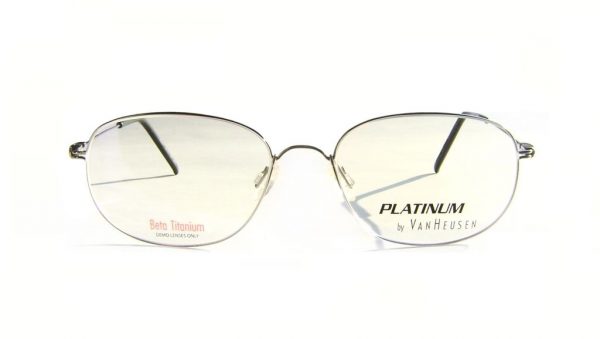 Крупные овальные титановые очки Van Heusen Platinum VH P2017 Silver - изображение 2