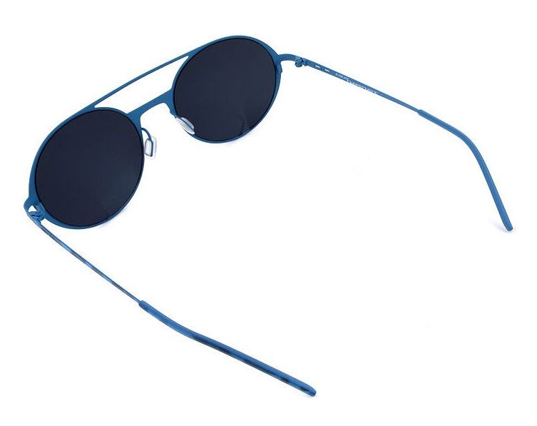 Ультратонкие круглые очки с двойным мостом Italia Independent 0207 023 Havana Blue