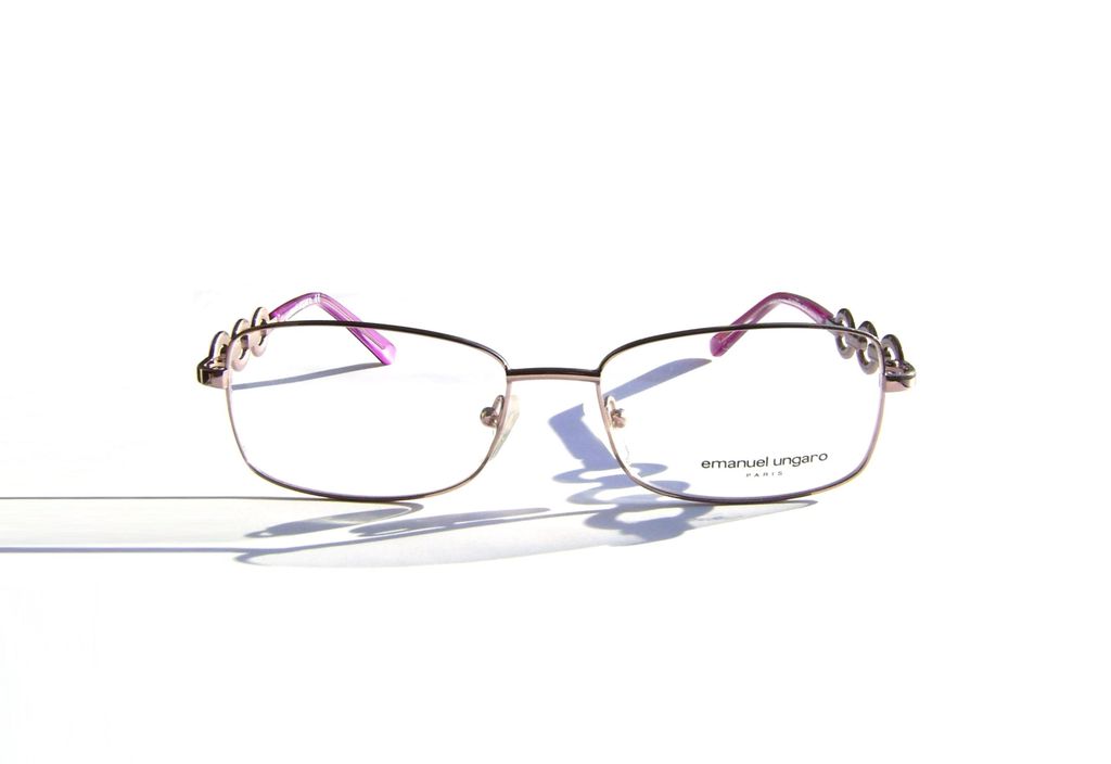 Модные очки Emanuel Ungaro EU 70312 C77 Pink с кристаллами Swarovski