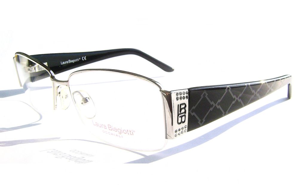 Модные овальные очки Laura Biagiotti LB 81122 054 Silver с кристаллами Swarovski