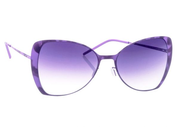 Ультратонкие очки бабочка Italia Independent 0204 144 Havana Violet - изображение 2