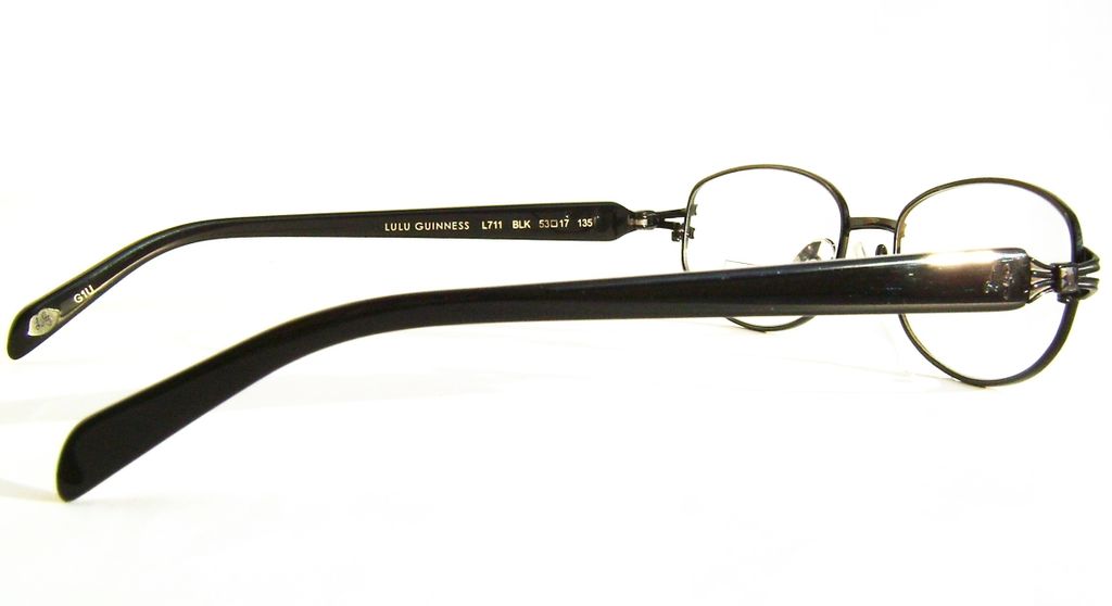 Классические овальные очки Lulu Guinness L711 Black Swarovski