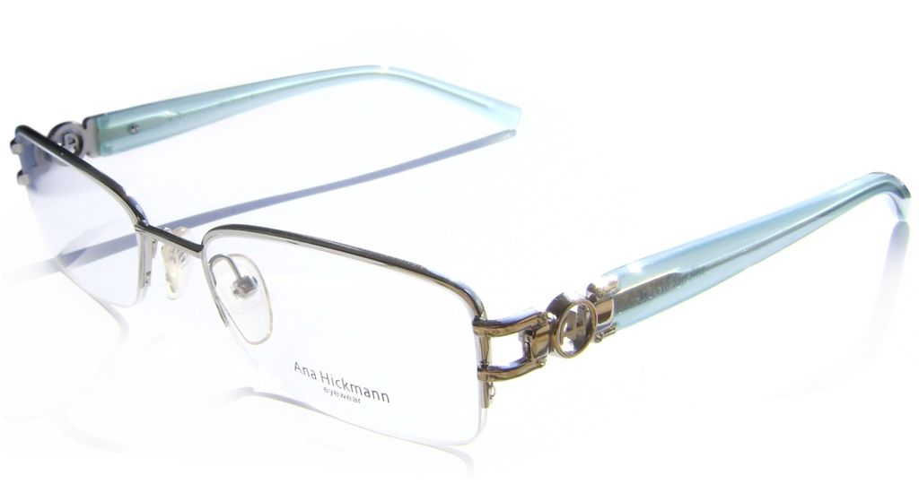 Классическая прямоугольная оправа для очков Ana Hickmann AH1090 13T Silver/Blue