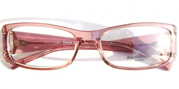 Модная оправа для очков Ana Hickmann AH6089 A08 розовая с кристаллами Swarovski - изображение 5
