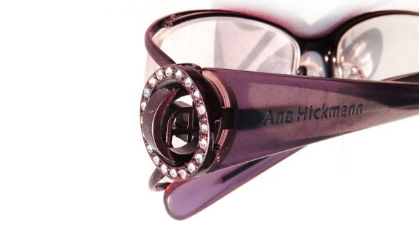 Модная оправа для очков Ana Hickmann AH1087 05E Violet с кристаллами Swarovski - изображение 5