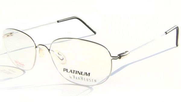 Крупные овальные титановые очки Van Heusen Platinum VH P2017 Silver - изображение 1