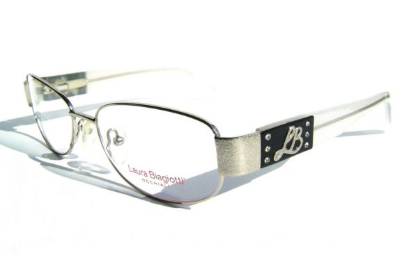 Модные овальные очки Laura Biagiotti LB 81101 054 Silver с кристаллами Swarovski - изображение 1