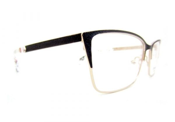 Очки кошачий глаз Christian Lacroix 3044 001 Jais/Black leather - изображение 4