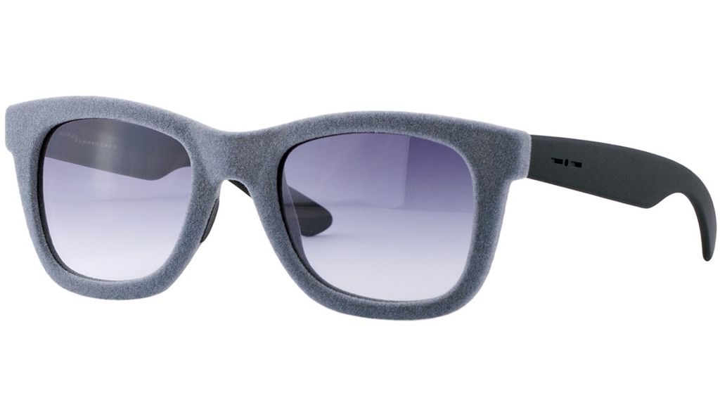 Бархатные очки вайфарер Italia Independent 0090VL 071 Grey