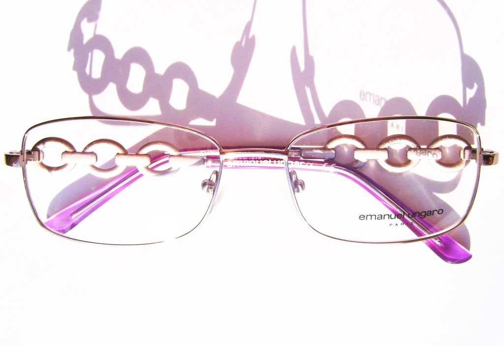Модные очки Emanuel Ungaro EU 70312 C77 Pink с кристаллами Swarovski