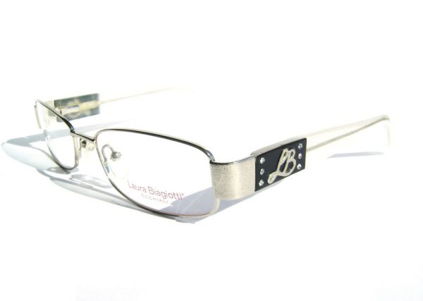 Модные овальные очки Laura Biagiotti LB 81102 054 Silver с кристаллами Swarovski - изображение 1