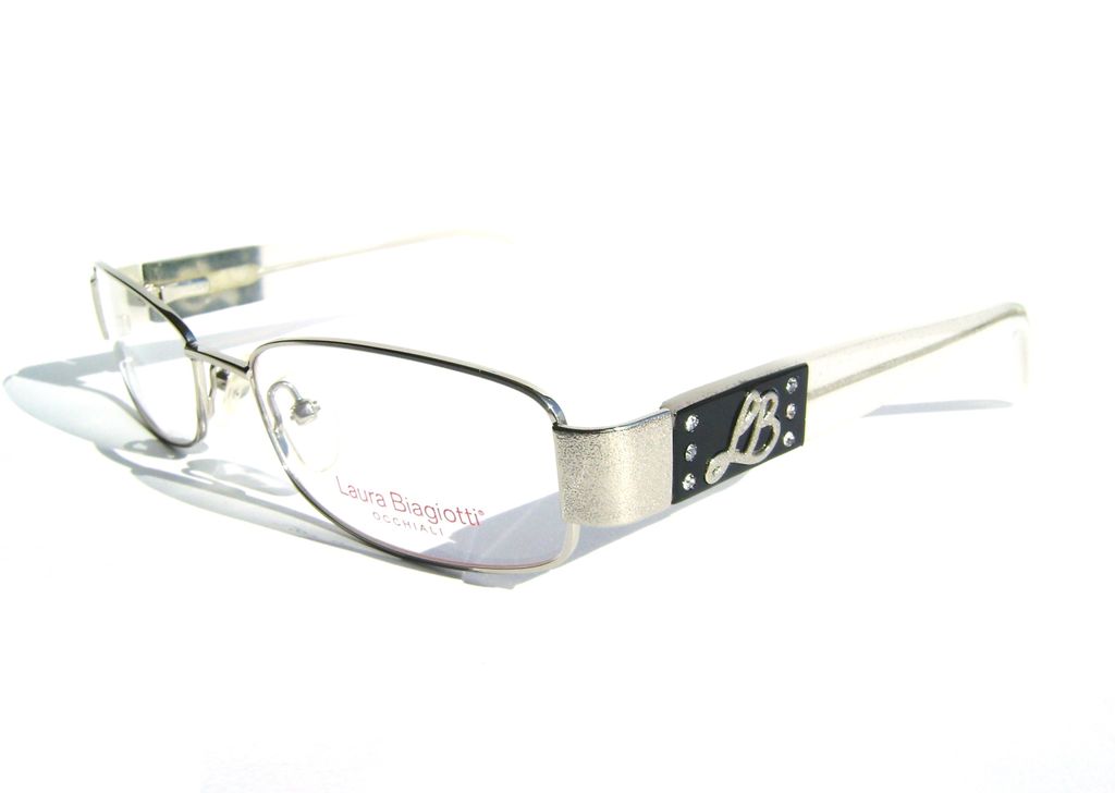 Модные овальные очки Laura Biagiotti LB 81102 054 Silver с кристаллами Swarovski