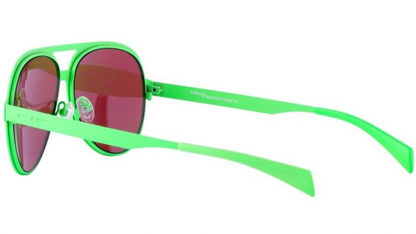 Крупные очки авиатор из прорезиненного металла Italia Independent 0021 033 Green led - изображение 4