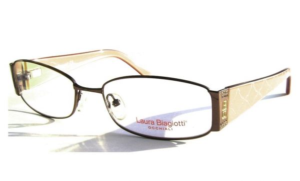 Модные овальные очки Laura Biagiotti LB 81121 C64 Brown с кристаллами Swarovski - изображение 1