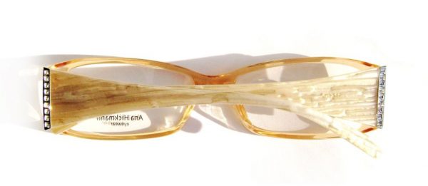 Модная оправа для очков Ana Hickmann AH6072N S10 прозрачная персиковая с кристаллами Swarovski - изображение 6