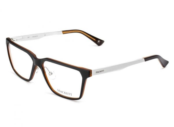 Модные крупные очки Hackett London HEK 1156 077 Black/Brown/Silver - изображение 2