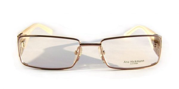 Модная прямоугольная оправа для очков Ana Hickmann AH1086 05B Rose gold с кристаллами Swarovski - изображение 2