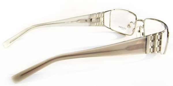 Модная прямоугольная оправа для очков Ana Hickmann AH1086 02H Silver с кристаллами Swarovski - изображение 3